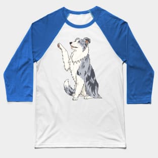 Blue merle border collie Baseball T-Shirt